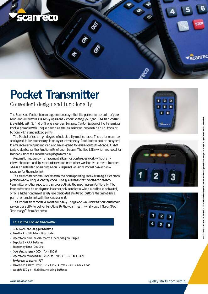 Scanreco Brochure Pocket Transmitter Cover