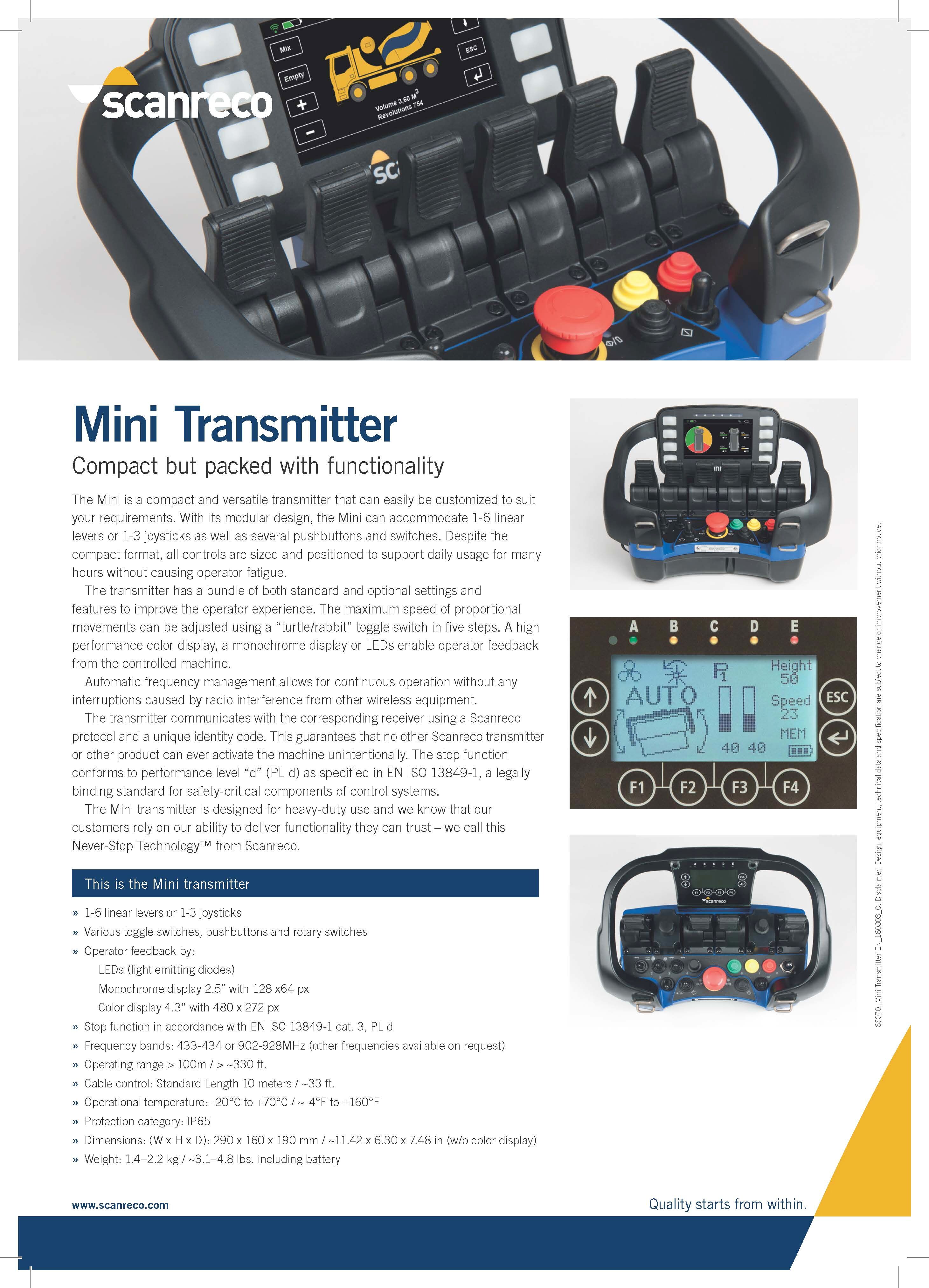 Scanreco Brochure Mini Transmitter Cover