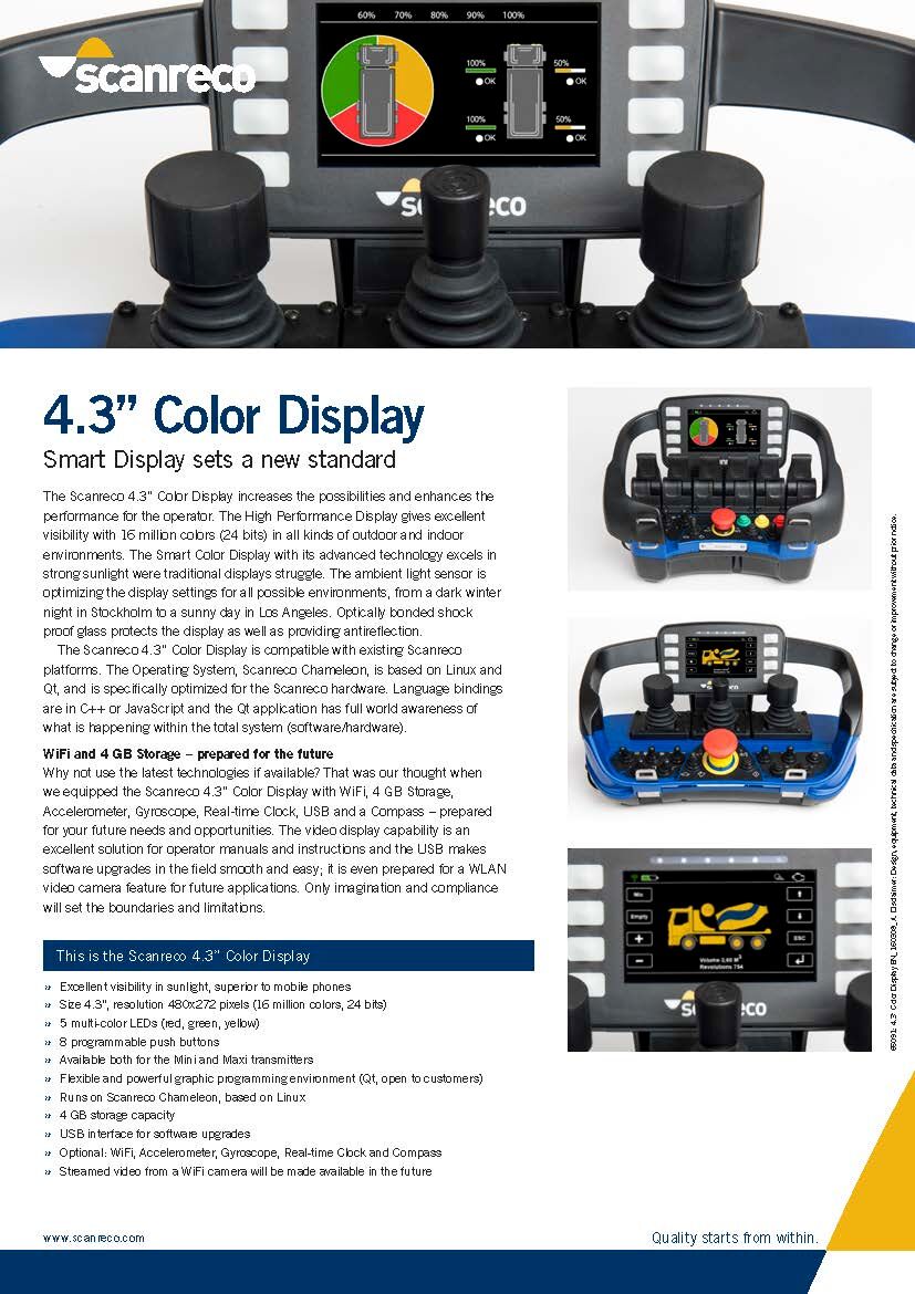 Scanreco Brochure Color Monitor Cover