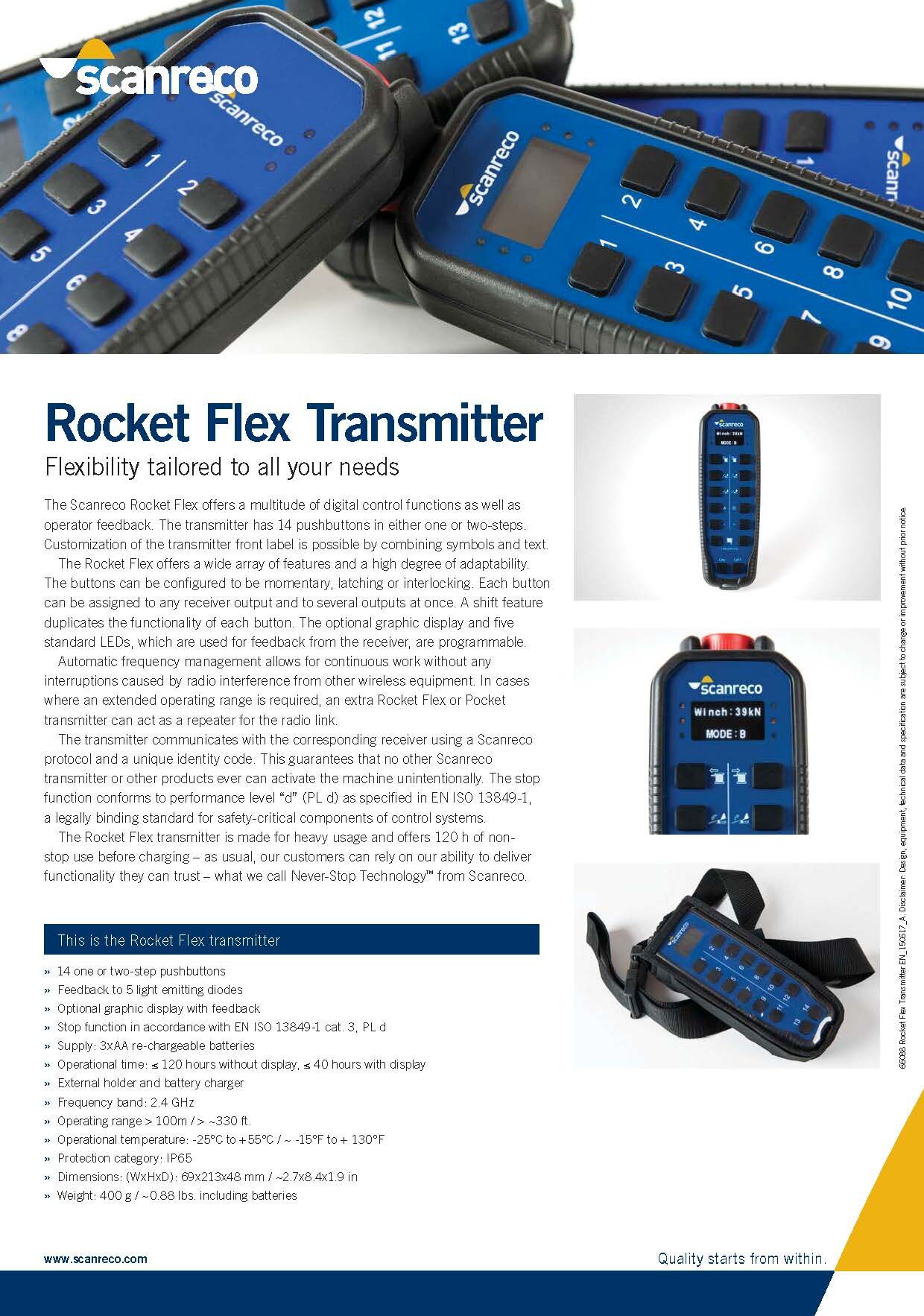 Scanreco Brochure Rocket Transmitter Cover