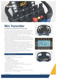 Scanreco Brochure Mini Transmitter Cover