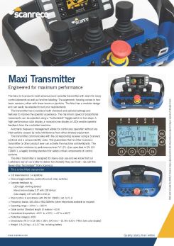 Scanreco Brochure Maxi Transmitter Cover